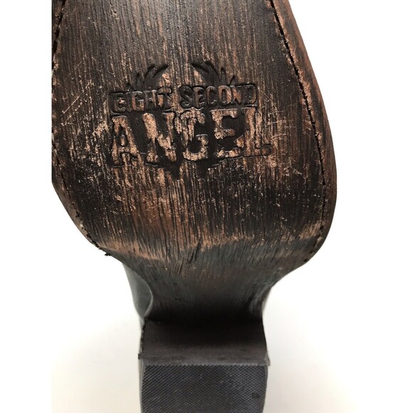 Eight Second Angel Women's Size 8 Purple Distressed Western Cowboy Boots Rodeo - Picture 10 of 11